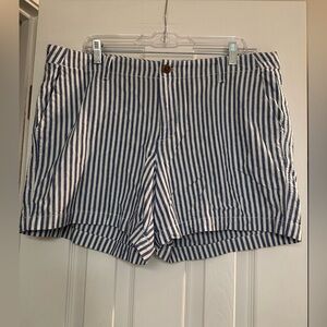 Chambray stripe shorts